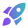 icon rocket launch gradient